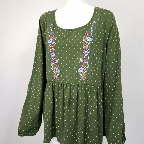 Matilda Jane green tunic top xxl - Picture 1 of 3